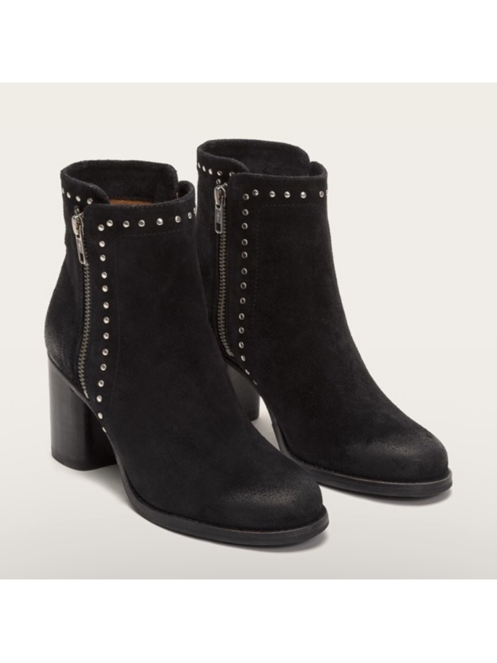 Frye Addie Stud leather and suede booties RETAIL 350